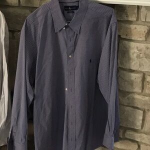 Men's Blue Checkered  Ralph Lauren Shirt big 3XB